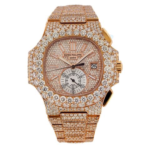 iced out patek philippe price|patek philippe nautilus full diamond.